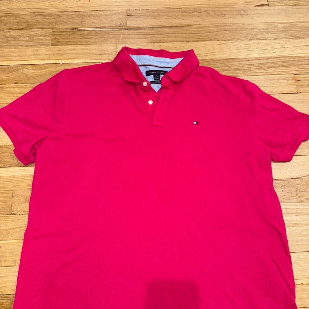Tommy Hilfiger Men's Pink Polo Shirt